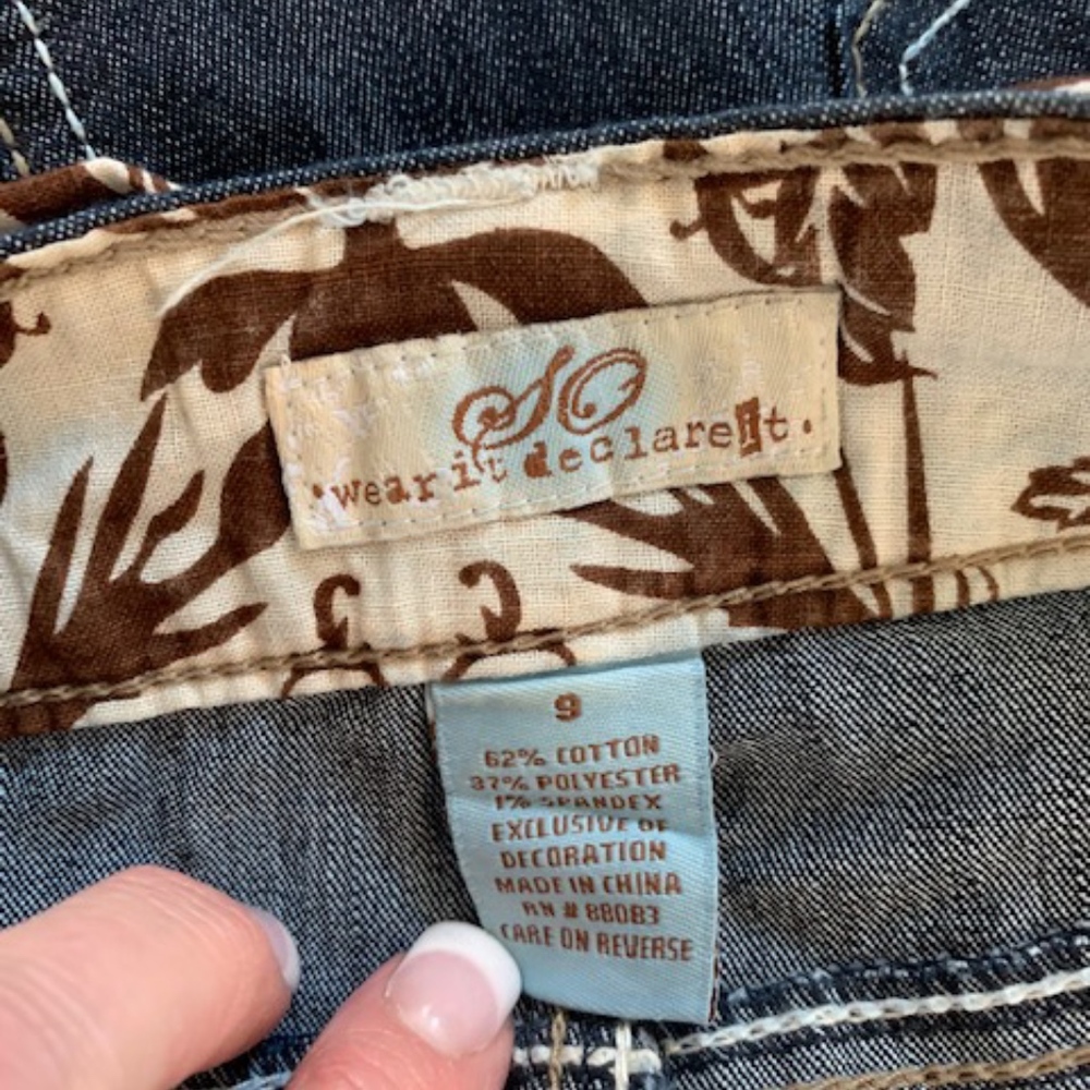 So Wear It to Declare It Women's Denim Mini Skirt - Picture 4 of 5